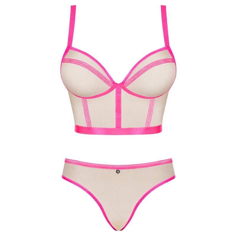 OBSESSIVE - NUDELIA SET DOS PIEZAS ROSA S/M