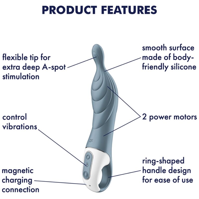 SATISFYER - AMAZING 2 VIBRADOR PUNTO A GRIS