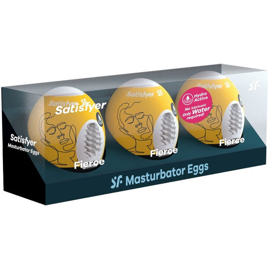 SATISFYER - 3 HUEVOS MASTURBADORES FIERCE