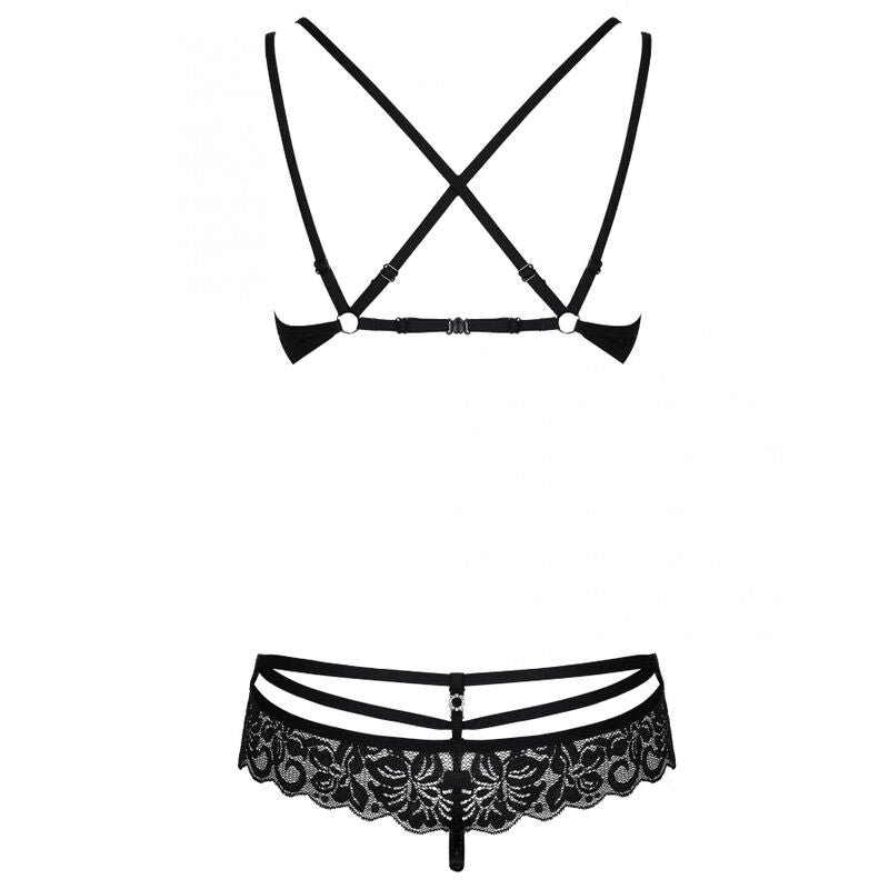 OBSESSIVE - 860 SET DOS PIEZAS NEGRO S/M