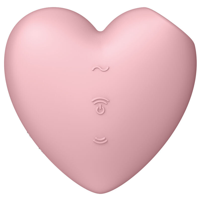 SATISFYER - CUTIE HEART ESTIMULADOR Y VIBRADOR ROSA