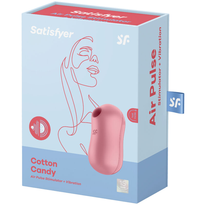 SATISFYER - COTTON CANDY ESTIMULADOR Y VIBRADOR LILA