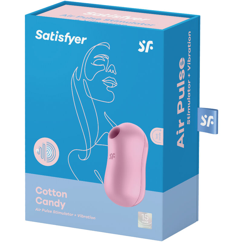 SATISFYER - COTTON CANDY ESTIMULADOR Y VIBRADOR LILA