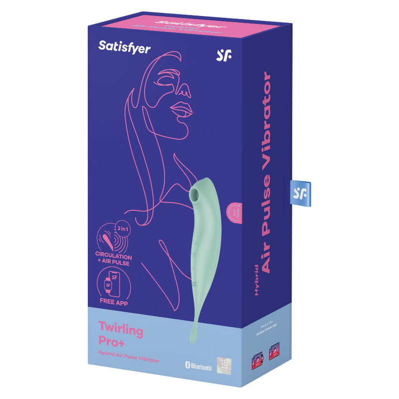 SATISFYER - TWIRLING PRO+ ESTIMULADOR Y VIBRADOR APP ROJO