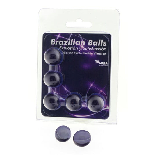 TALOKA - BRAZILIAN BALLS GEL EXCITANTE EFECTO VIBRACIÓN ELÉCTRICA 5 BOLAS