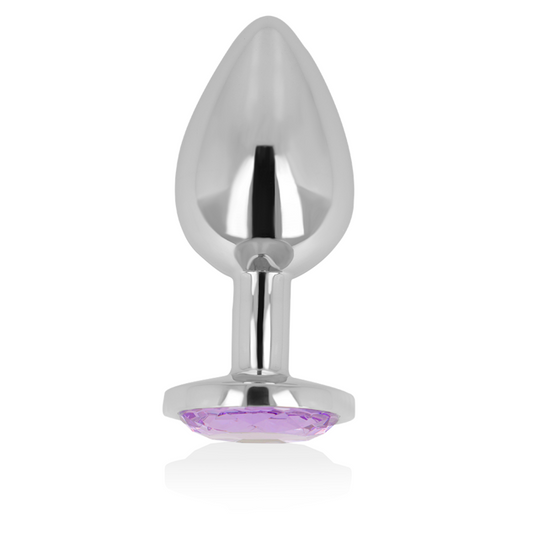 OHMAMA - PLUG ANAL CON CRISTAL VIOLETA 7 CM