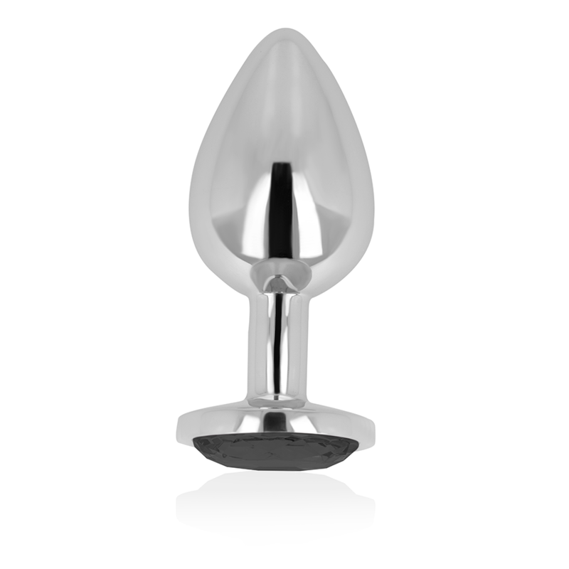 OHMAMA - PLUG ANAL CON CRISTAL NEGRO 7 CM