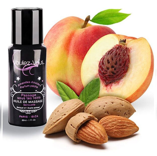 VOULEZ-VOUS - ACEITE DE MASAJE SENSUAL - ALMENDRAS DULCES & MELOCOTÓN 30 ML