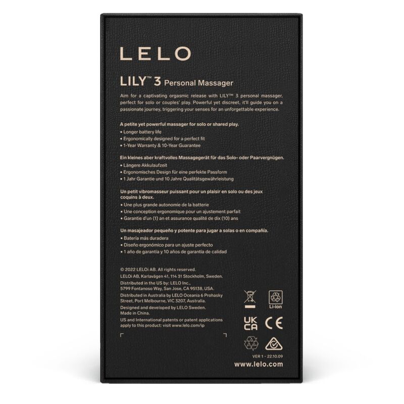 LELO - LILY 3 MASAJEADOR PERSONAL - VERDE AGUA