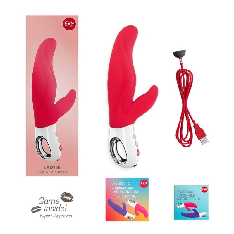 FUN FACTORY - LADY BI DUAL RABBIT VIBRADOR INDIA RED