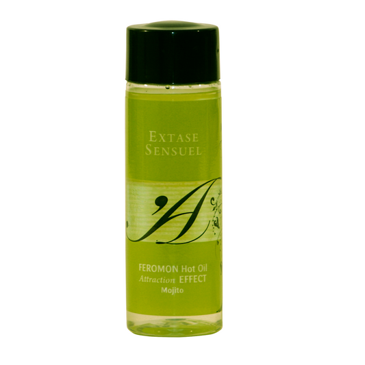 EXTASE SENSUAL - ACEITE MASAJE EFECTO CALOR CON FEROMONAS MOJITO 100 ML