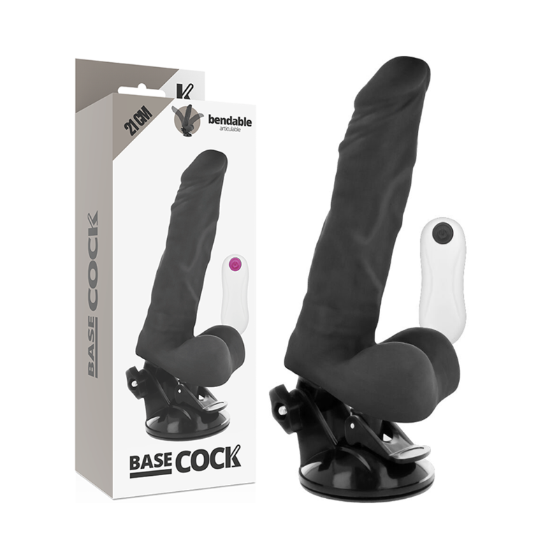 BASECOCK - VIBRADOR ARTICULABLE CONTROL REMOTO NATURAL 21 CM -O- 5 CM