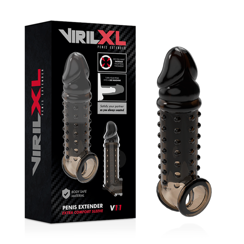 VIRILXL - EXTENSION Y FUNDA DE PENE  V11 NEGRO