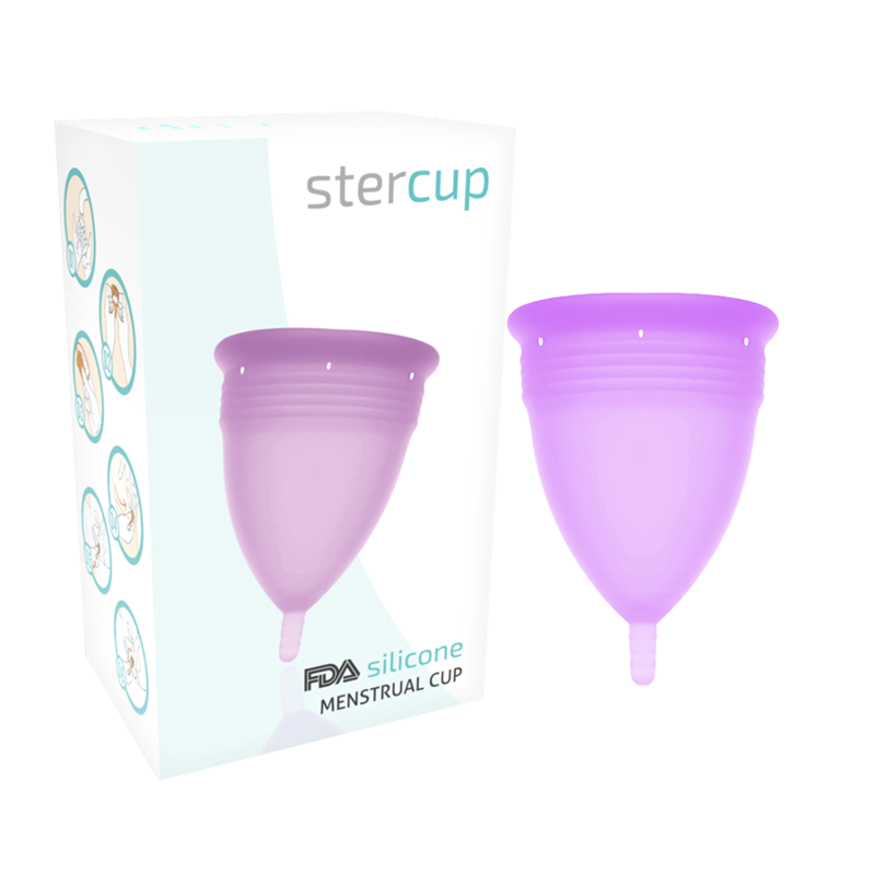 STERCUP - COPA MENSTRUAL FDA SILICONA LILA - TALLA S