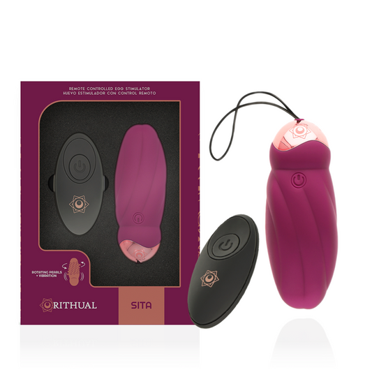 RITHUAL - SITA HUEVO CONTROL REMOTO ROTACIÓN DE PERLAS + VIBRACIÓN