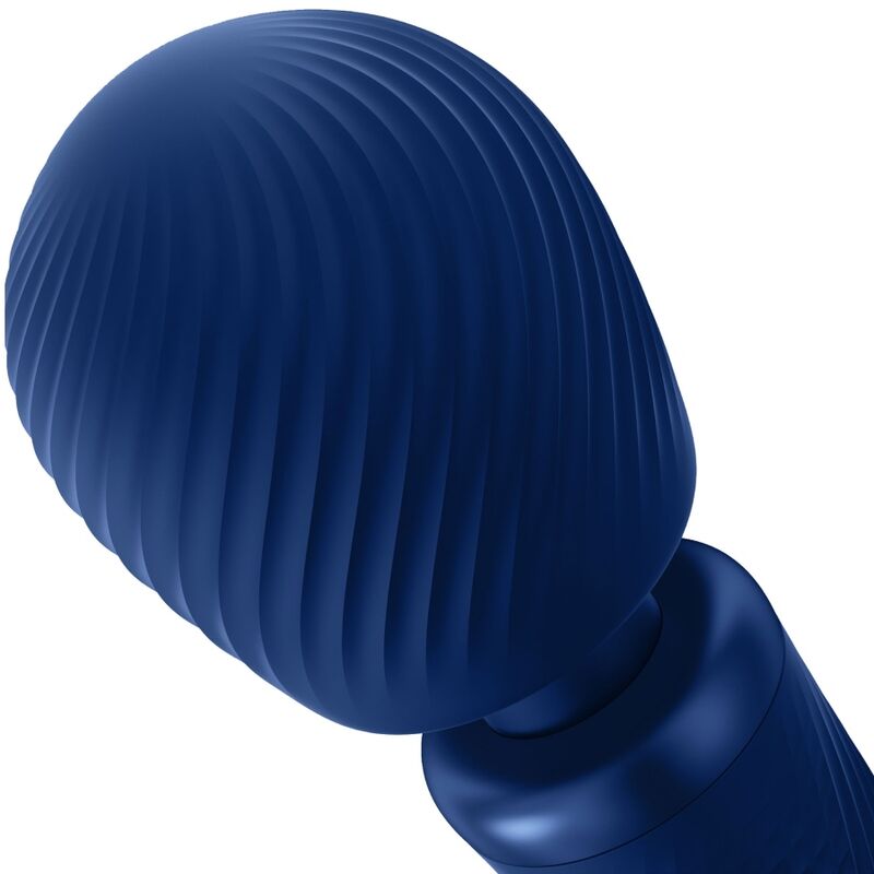 FUN FACTORY - VIM WAND RUMBLE VIBRADOR RECARGABLE SILICONA AZUL MEDIANOCHE