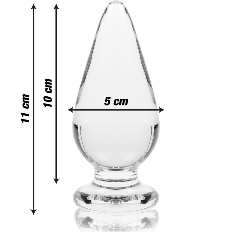 NEBULA SERIES BY IBIZA - MODELO 4 PLUG CRISTAL BOROSILICATO TRANSPARENTE 11 CM -O- 5 CM