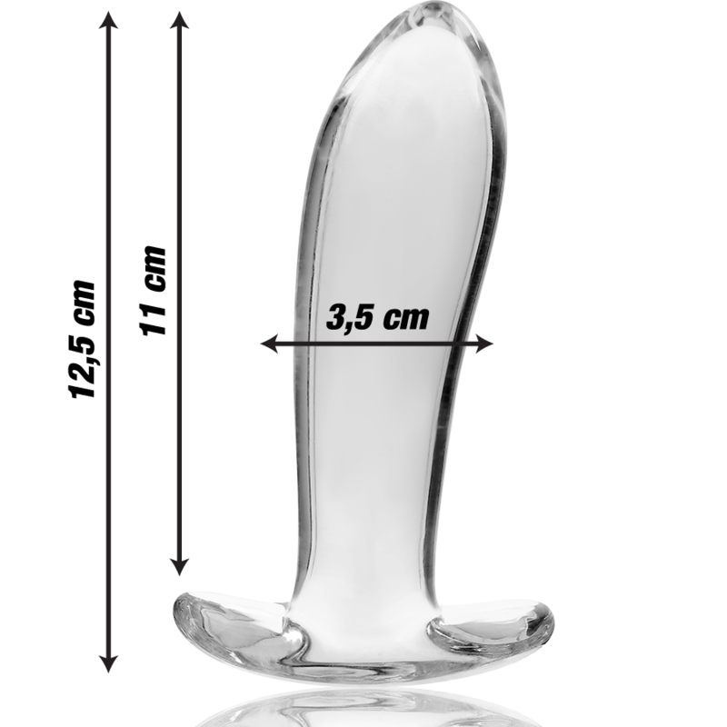 NEBULA SERIES BY IBIZA - MODELO 5 PLUG CRISTAL BOROSILICATO TRANSPARENTE 12.5 CM -O- 3.5 CM