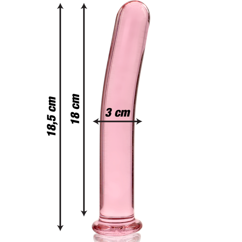 NEBULA SERIES BY IBIZA - MODELO 17 DILDO CRISTAL BOROSILICATO TRANSPARENTE 18.5 CM -O- 3 CM