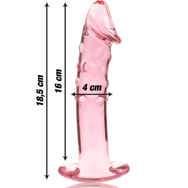 NEBULA SERIES BY IBIZA - MODELO 19 DILDO CRISTAL BOROSILICATO TRANSPARENTE 18.5 CM -O- 4 CM