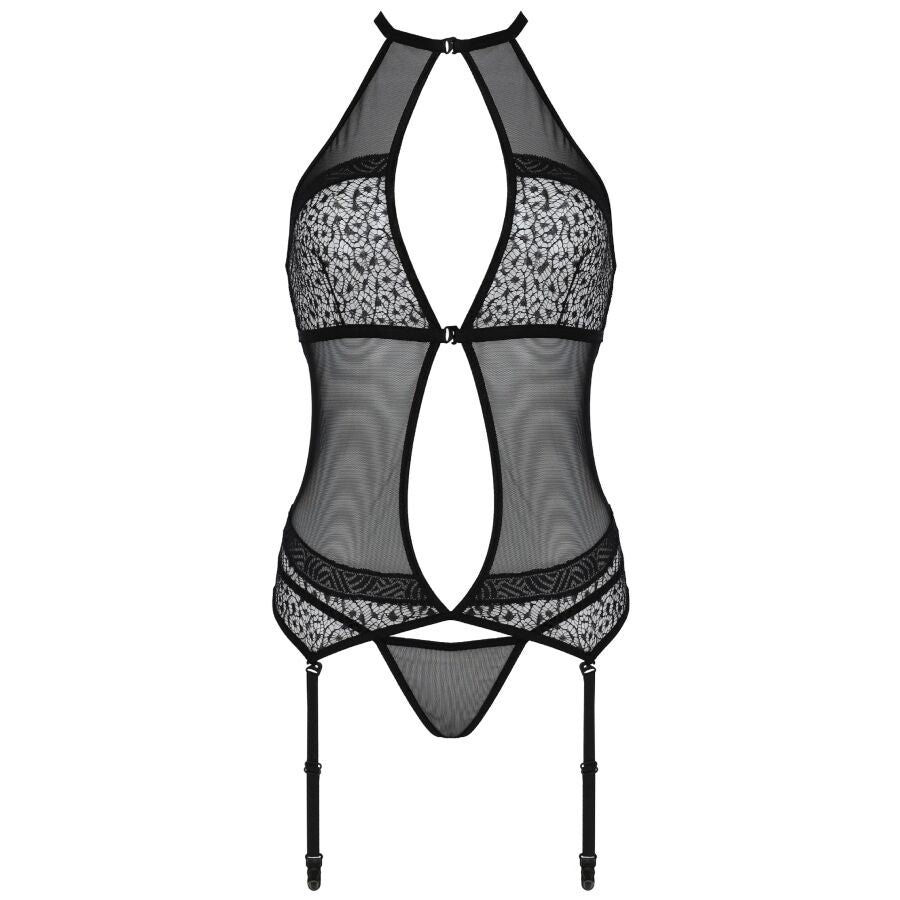 PASSION - SATARA CORSET EROTIC LINE NEGRO S/M