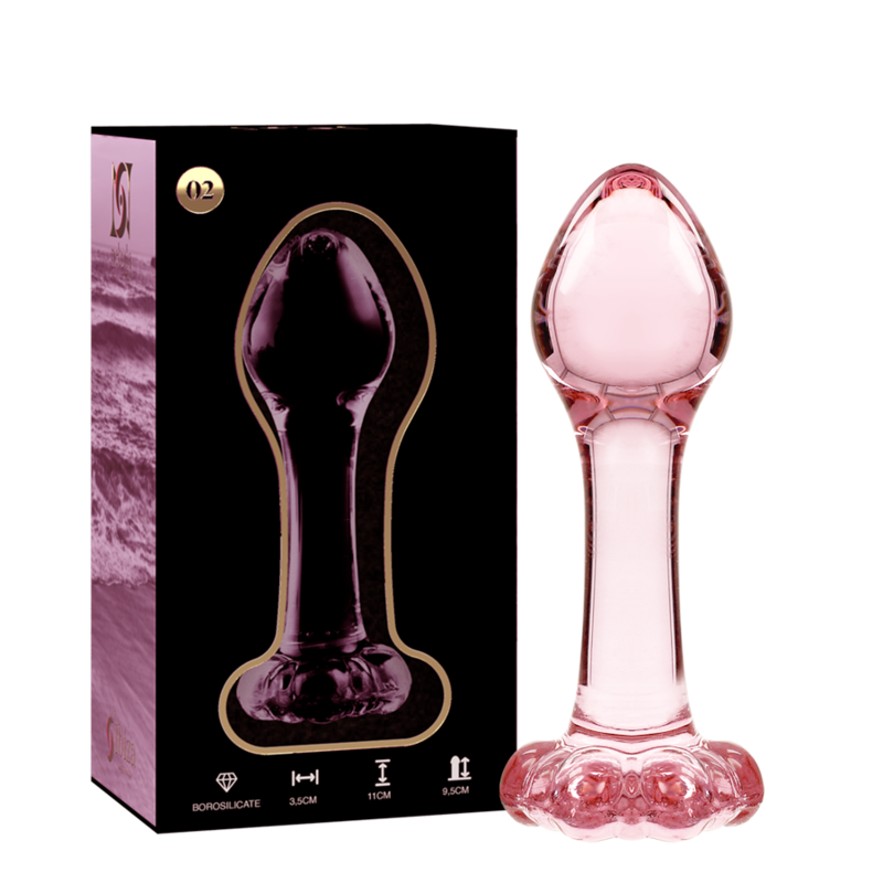 NEBULA SERIES BY IBIZA - MODELO 2 PLUG CRISTAL BOROSILICATO TRANSPARENTE 11 CM -O- 3.5 CM