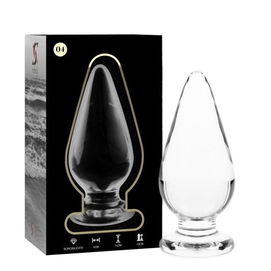 NEBULA SERIES BY IBIZA - MODELO 4 PLUG CRISTAL BOROSILICATO TRANSPARENTE 11 CM -O- 5 CM