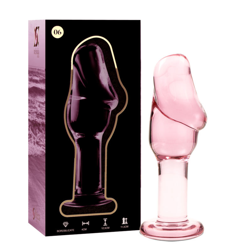 NEBULA SERIES BY IBIZA - MODELO 6 PLUG CRISTAL BOROSILICATO TRANSPARENTE 12.5 CM -O- 4 CM