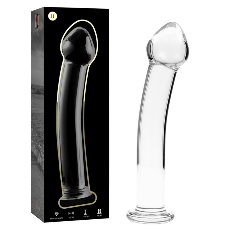 NEBULA SERIES BY IBIZA - MODELO 11 DILDO CRISTAL BOROSILICATO TRANSPARENTE 16 CM -O- 3 CM