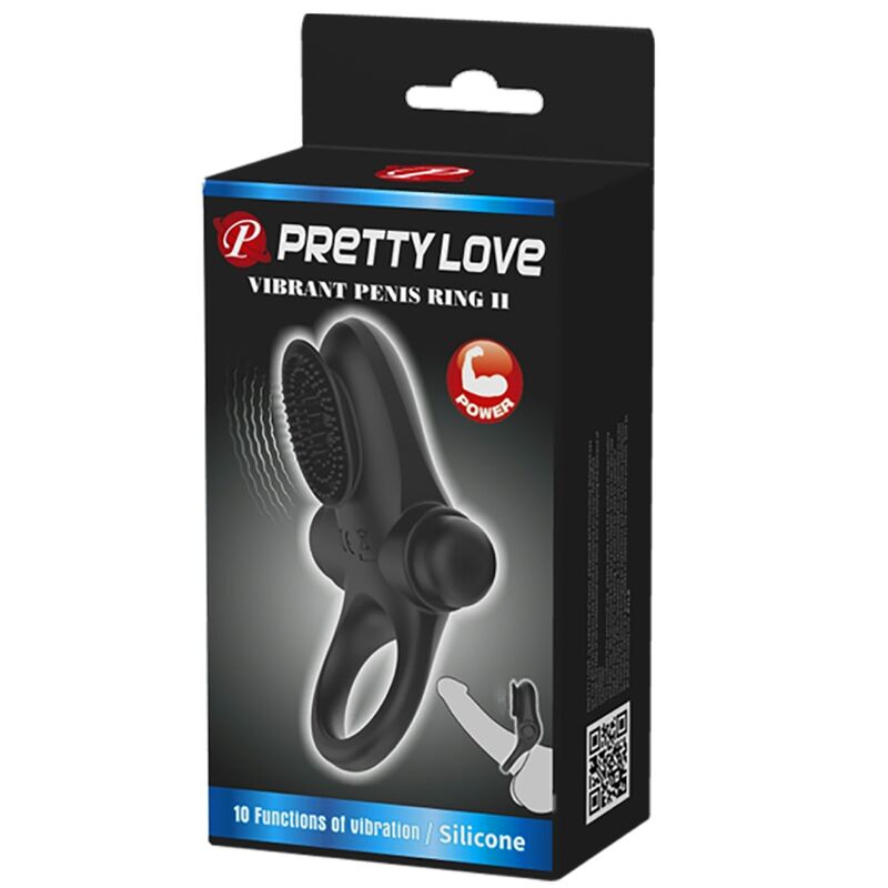 PRETTY LOVE - ANILLO VIBRADOR II PARA PENE NEGRO