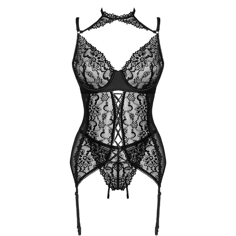 LIVCO CORSETTI FASHION - GIELLANDRA FOR THE SENSES COLLECTION CORSET + PANTY NEGRO S/M