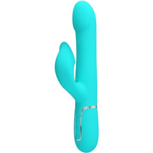 PRETTY LOVE - VIBRADOR RABBIT PERLAS VERDE AGUA