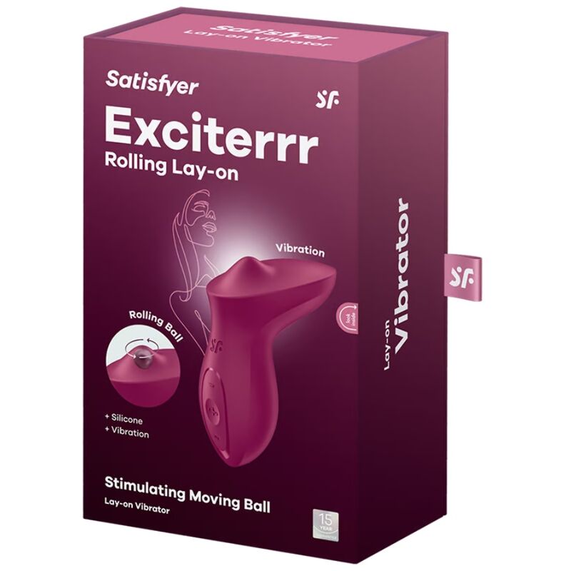 SATISFYER - EXCITERRR VIBRADOR LAY-ON CLÍTORIS BERRY