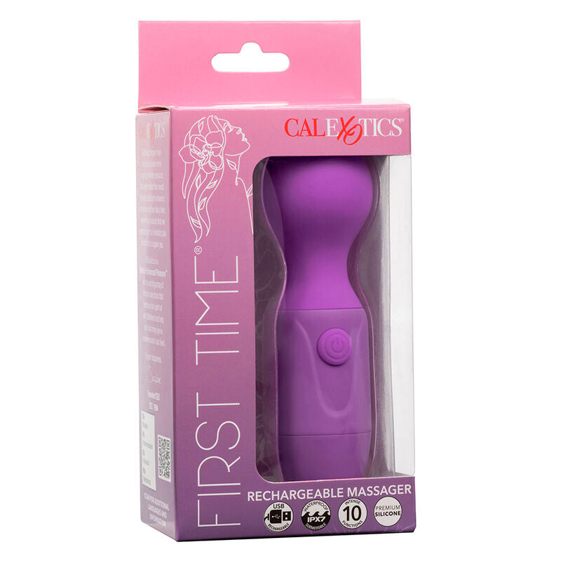 CALEXOTICS - FIRST TIME MASAJEADOR RECARGABLE 10 VIBRACIONES VIOLETA