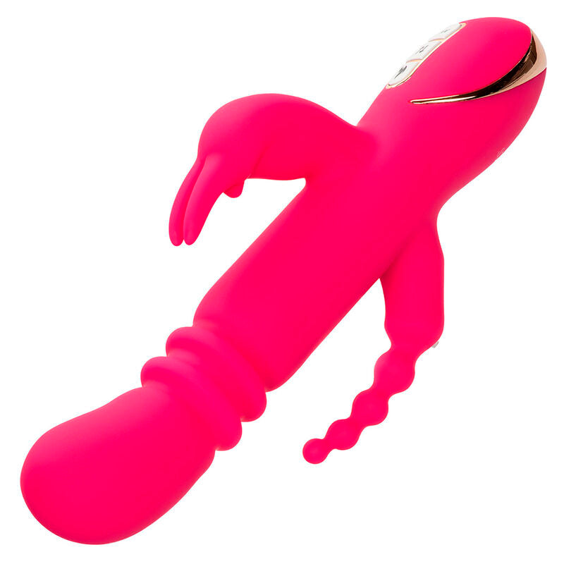 CALEXOTICS - JACK FANTASY TRIPLE VIBRADOR CALENTABLE RABBIT ROSA