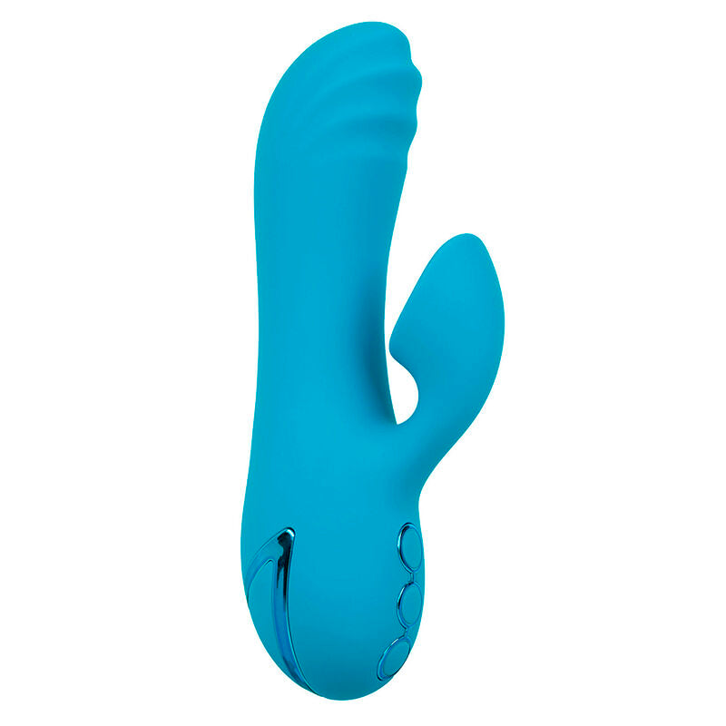 CALEXOTICS - SUNSET BEACH SEDUCER VIBRADOR Y ESTIMULADOR 10 FUNCIONES AZUL