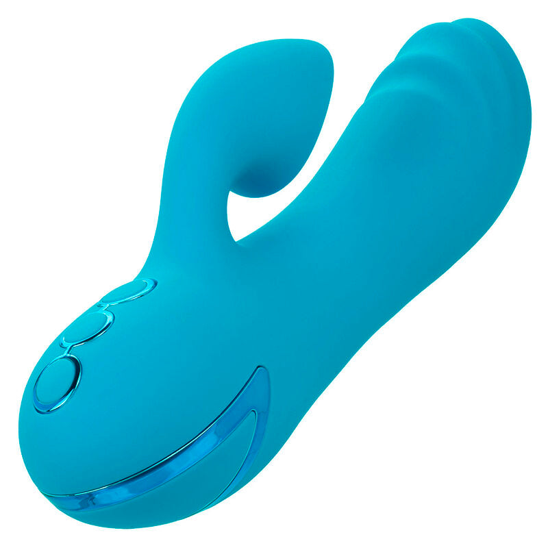 CALEXOTICS - SUNSET BEACH SEDUCER VIBRADOR Y ESTIMULADOR 10 FUNCIONES AZUL