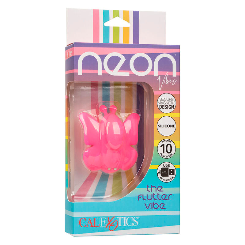 CALEXOTICS - NEON VIBES THE FLUTTER VIBE ESTIMULADOR 10 VIBRACIONES ROSA