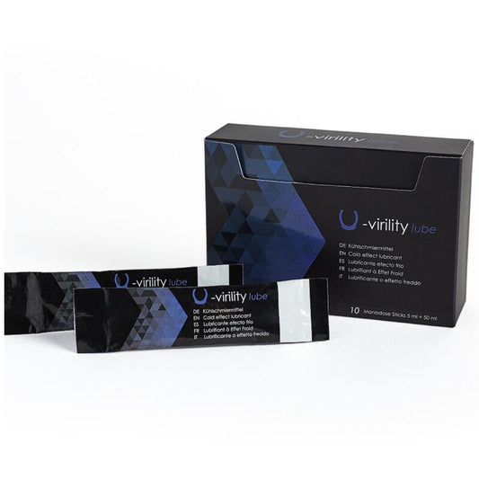 500 COSMETICS - U-VIRILITY LUBE LUBRICANTE EFECTO FRIO 10 X 5 ML