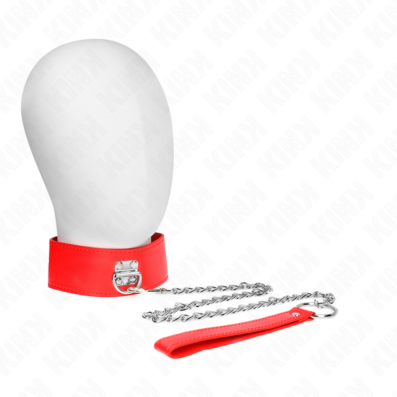 KINK - COLLAR CON CORREA 65 CM ANCHO ROJO AJUSTABLE 33.5-41 CM X 5 CM