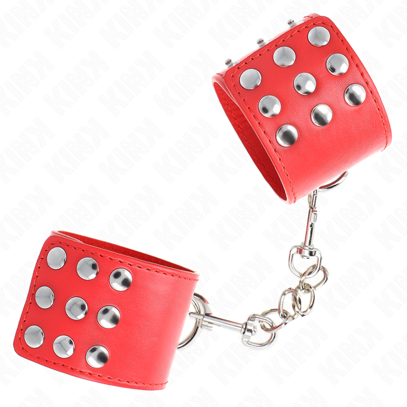 KINK - MUÑEQUERAS CON CIERRE A PRESIÓN AJUSTABLE ROJO 19-24 CM X 5.5 CM