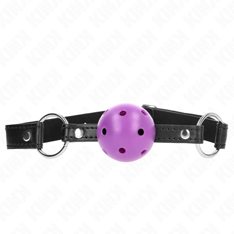 KINK - MORDAZA DE BOLA 4.5 CM MORADO DURA HUECA 63.5 X 2 CM