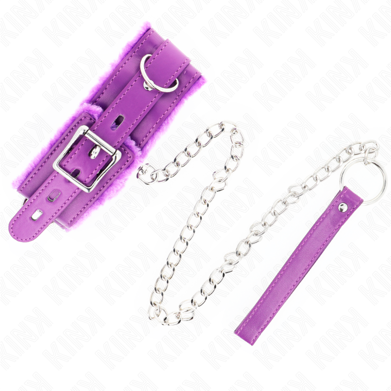 KINK - COLLAR CON CORREA 65 CM CON RESTRICCIONES MORADO AJUSTABLE 36-42 CM X 5.5 CM