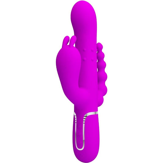 PRETTY LOVE - CAMMY TRIPLE VIBRADOR MULTIFUNCIÓN 4 EN 1 ROSA