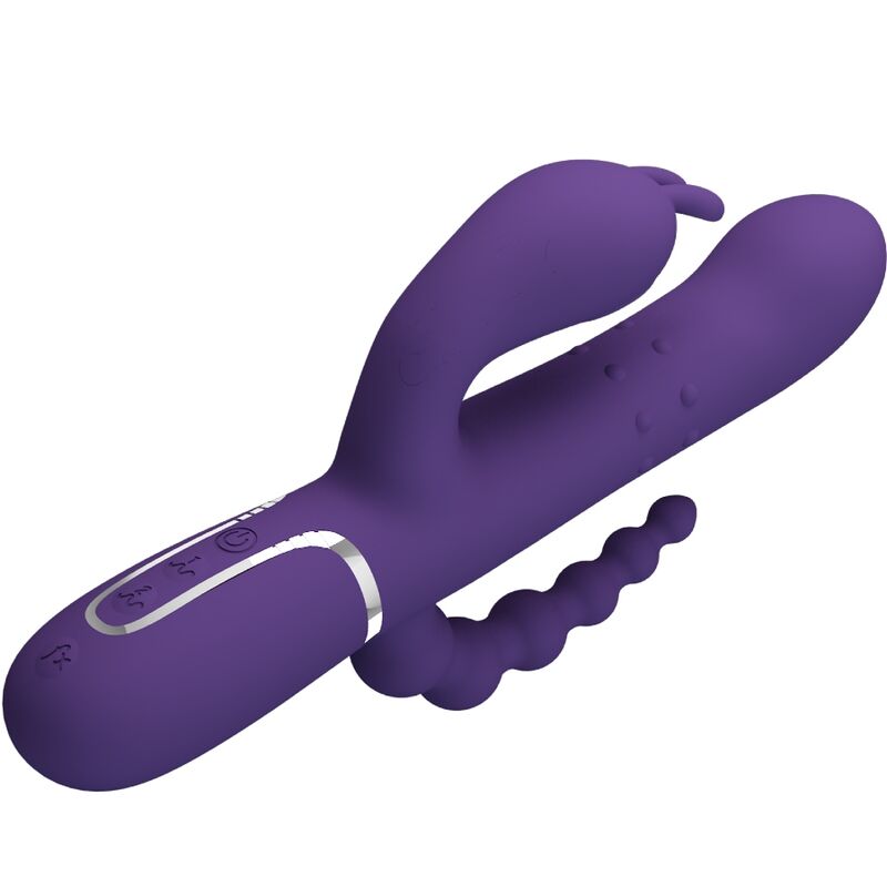 PRETTY LOVE - CAMMY TRIPLE VIBRADOR MULTIFUNCIÓN 4 EN 1 MORADO