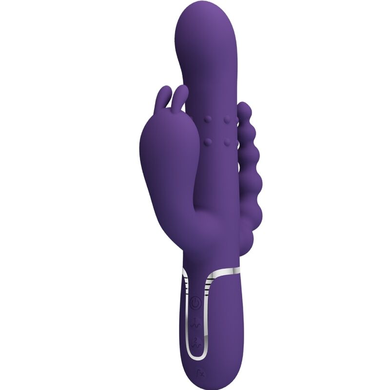 PRETTY LOVE - CAMMY TRIPLE VIBRADOR MULTIFUNCIÓN 4 EN 1 MORADO