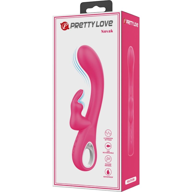 PRETTY LOVE - NOVAK VIBRADOR RABBIT 12 VIBRACIONES ROSA