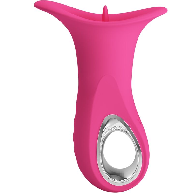 PRETTY LOVE - CLYDE VIBRADOR ORAL LENGUA VIBRADORA 12 VIBRACIONES ROSA