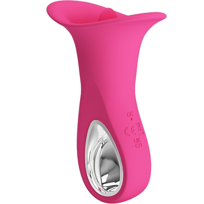 PRETTY LOVE - CLYDE VIBRADOR ORAL LENGUA VIBRADORA 12 VIBRACIONES ROSA