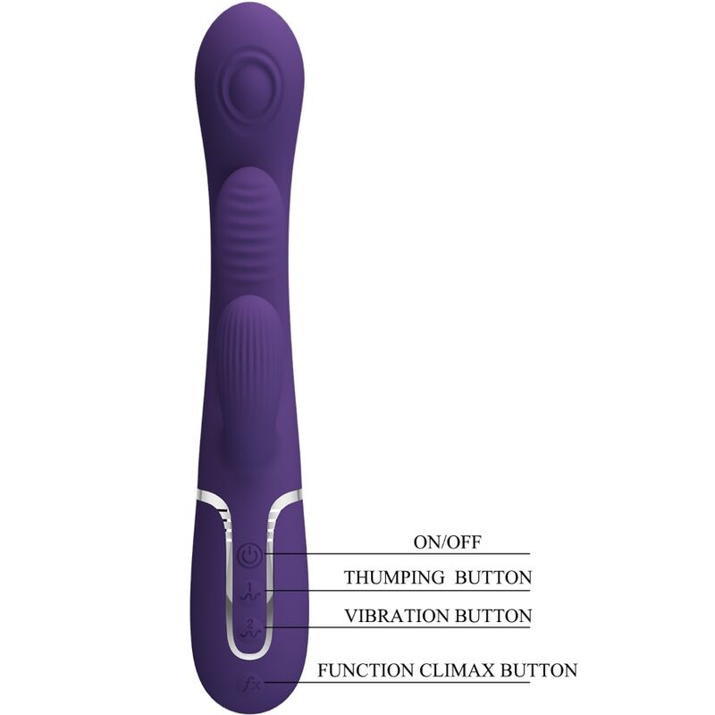 PRETTY LOVE - SHANIA TRIPLE VIBRADOR RABBIT MULTIFUNCIÓN MORADO